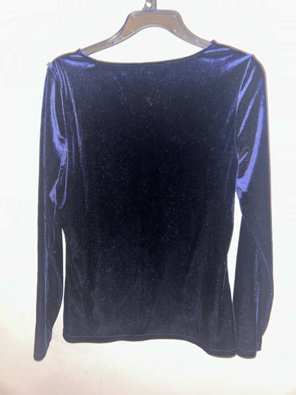 Boden Shirt - navy blue “Suki Velvet” long sleeve top - Picture 6 of 9